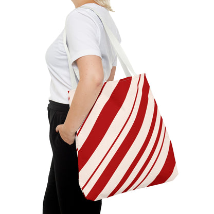 Peppermint Candy Cane Tote Bag