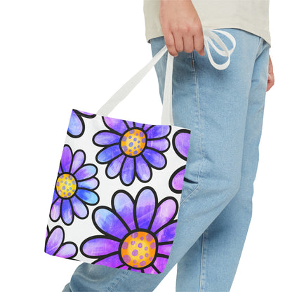 Purple Florals Tote Bag