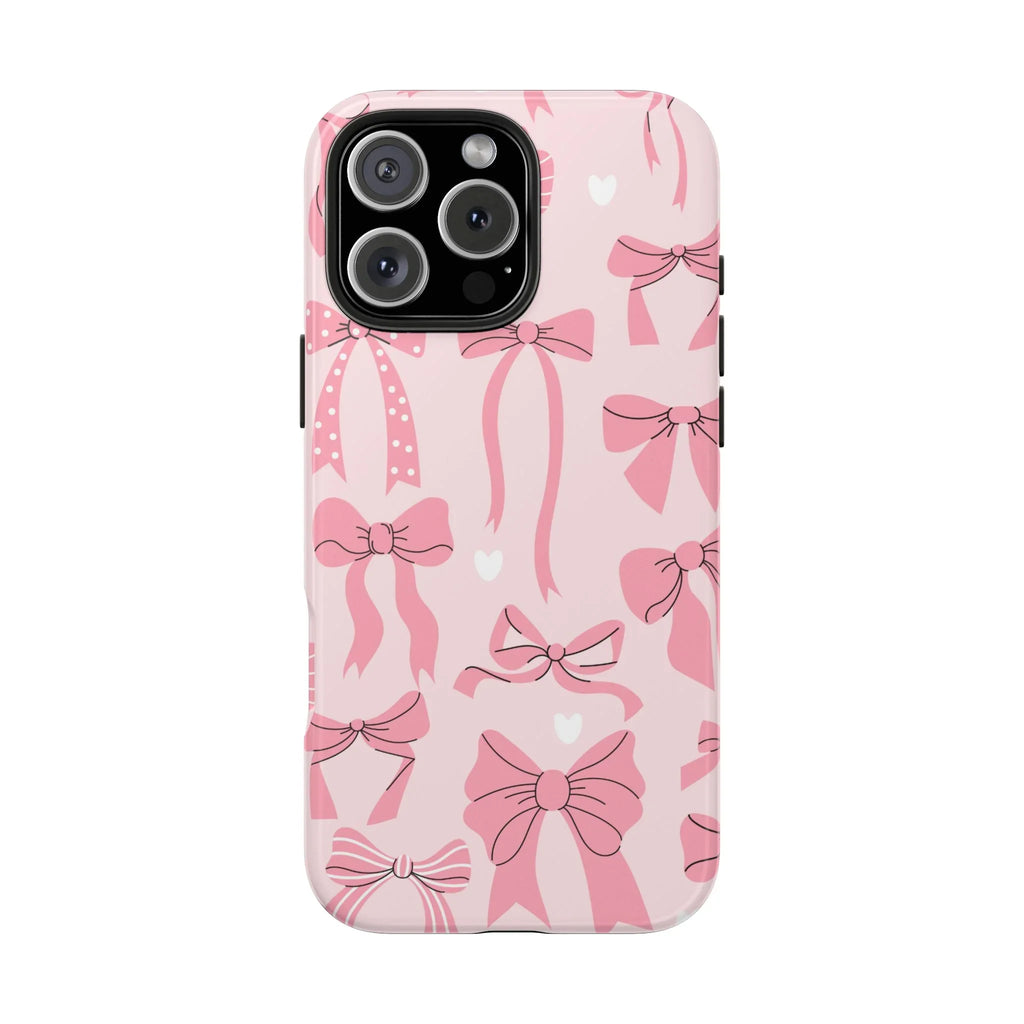 Pink Bow Ribbons Phone Case (Apple & Android) - Pink Sweetheart