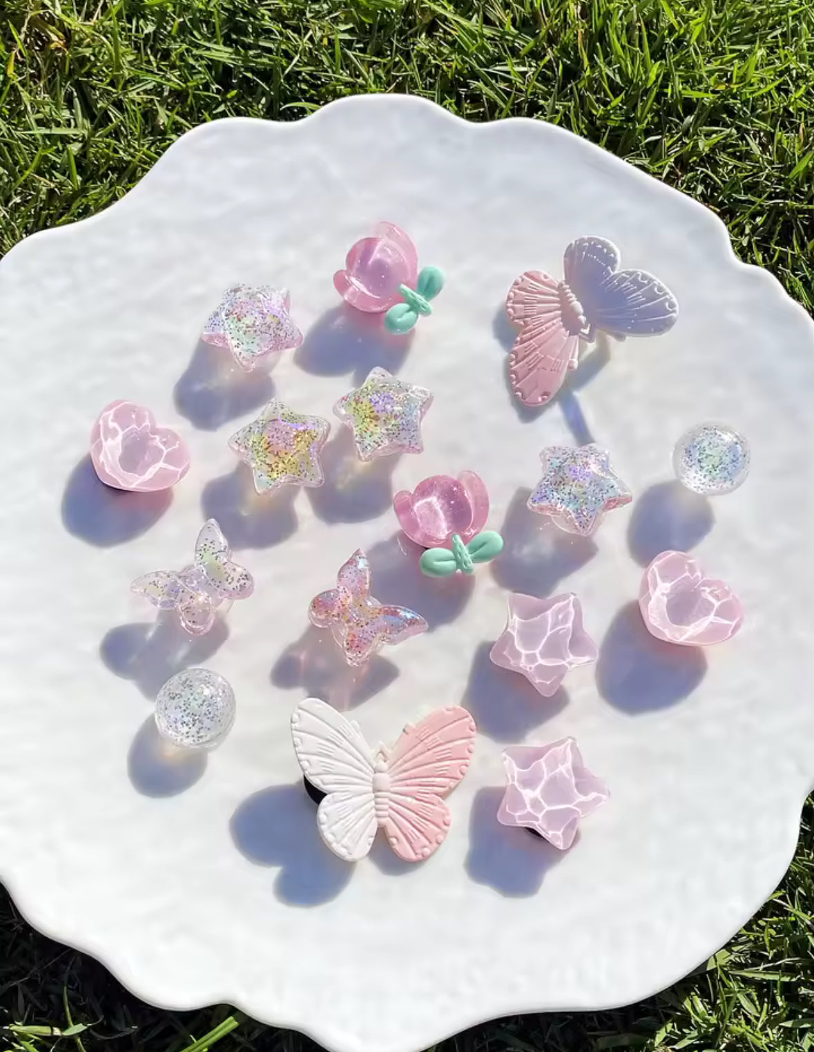 Sweet Sparkle Pink Clog Charms Set