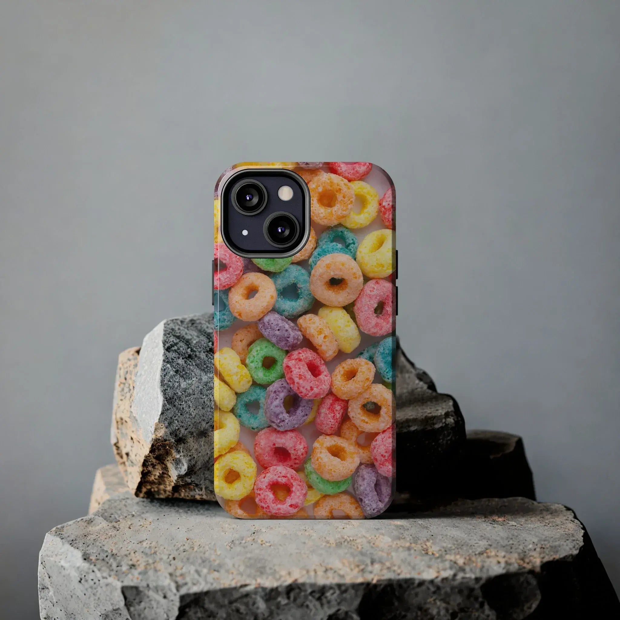 Morning Cereal Loops Phone Case (Apple & Android) - Pink Sweetheart