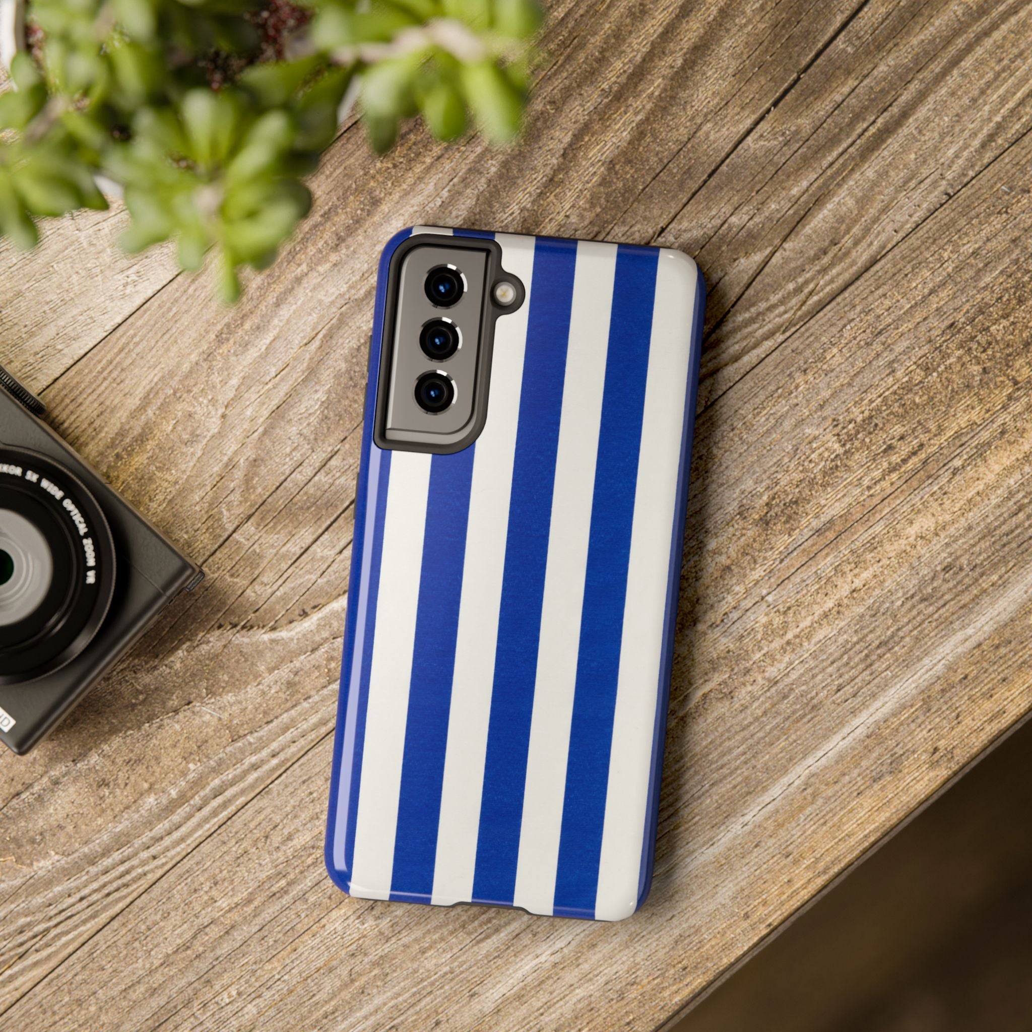 Blue & White Stripes Phone Case (Apple & Android)