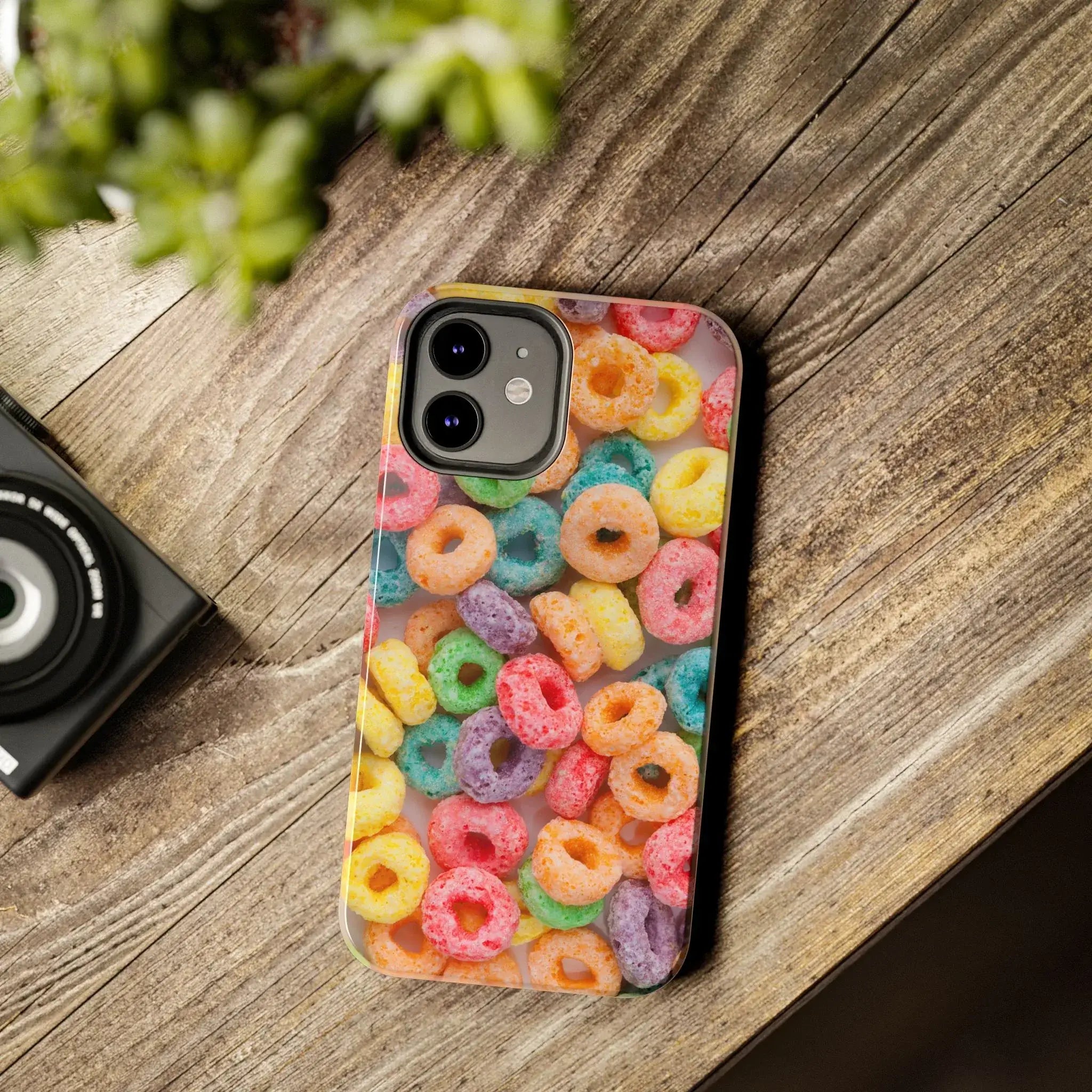 Morning Cereal Loops Phone Case (Apple & Android) - Pink Sweetheart