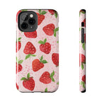 Cute Strawberries Phone Case (Apple & Android) - Pink Sweetheart