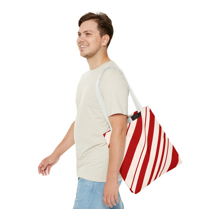 Peppermint Candy Cane Tote Bag