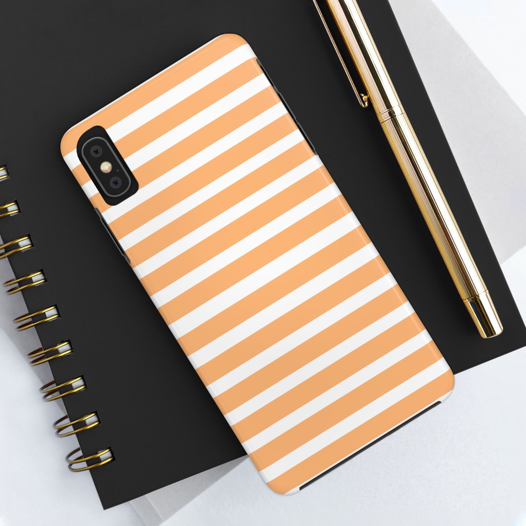 Orange Stripe Lines Phone Case (Apple & Android)