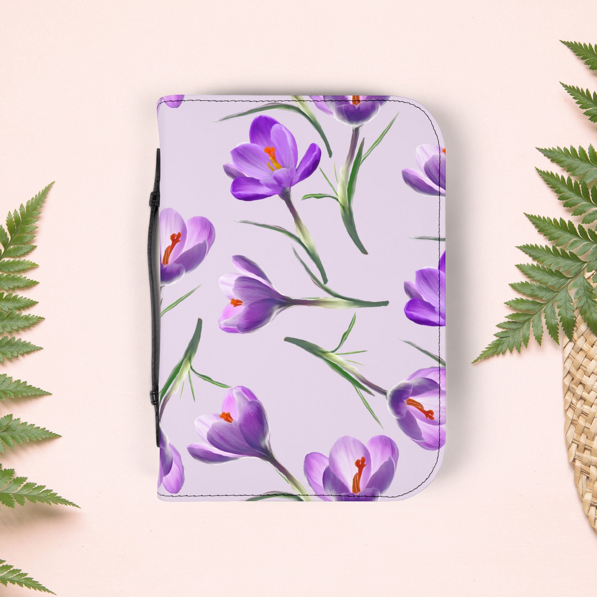 Purple Crocus Flowers Book Cover