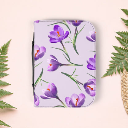Purple Crocus Flowers Book Cover