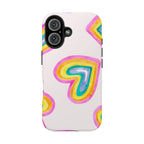 Rainbow Hearts Phone Case (Apple & Android) - Pink Sweetheart