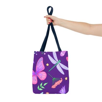 Purple Butterfly Forest Tote Bag