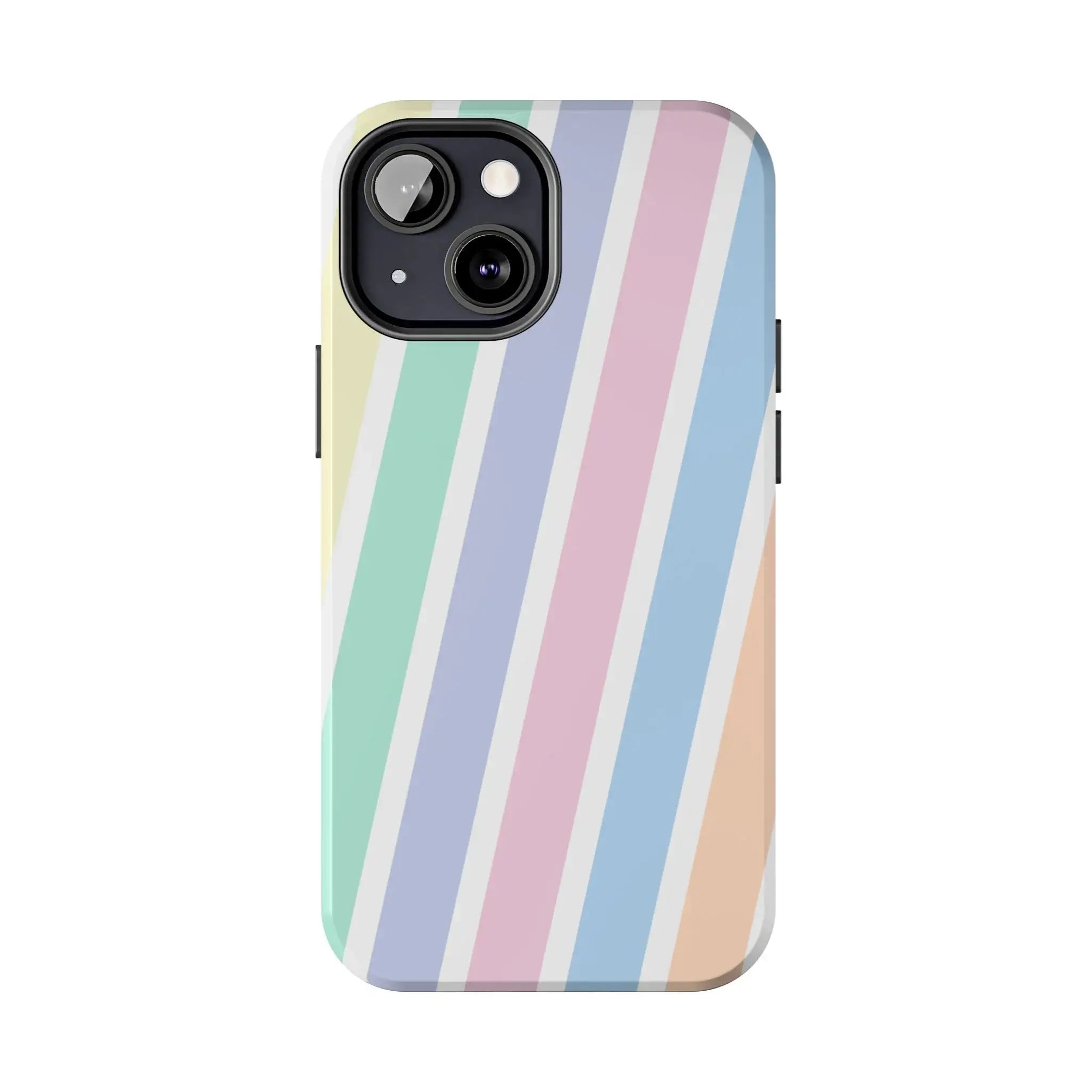 Pretty Pastel Lines Phone Case (Apple & Android) - Pink Sweetheart