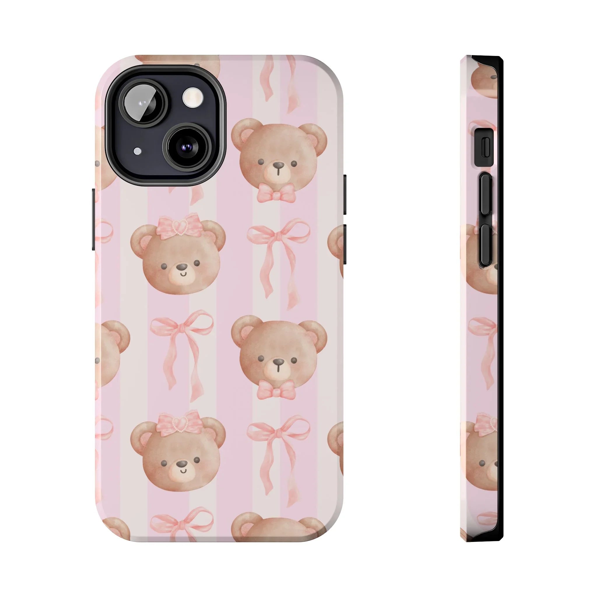 Cuddly Teddy Bear Phone Case (Apple & Android) - Pink Sweetheart