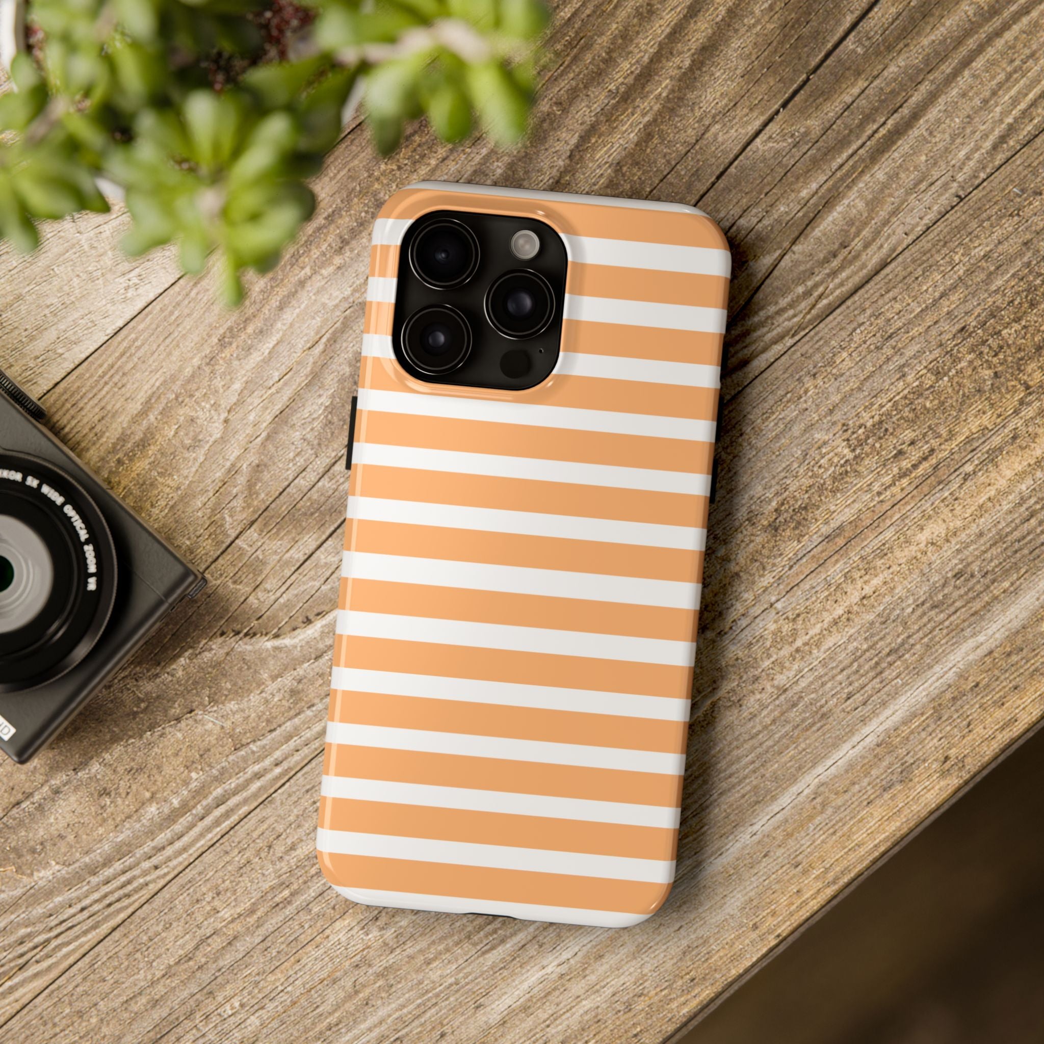 Orange Stripe Lines Phone Case (Apple & Android)