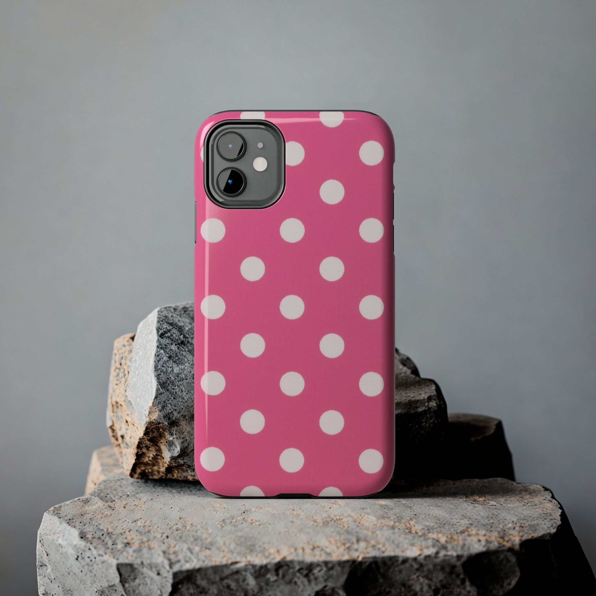 Pink Polka Dot Phone Case (Apple & Android)