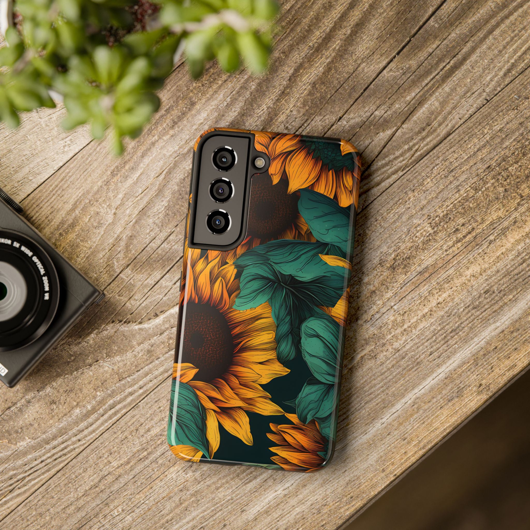 Dark Sunflower Phone Case (Apple & Android)