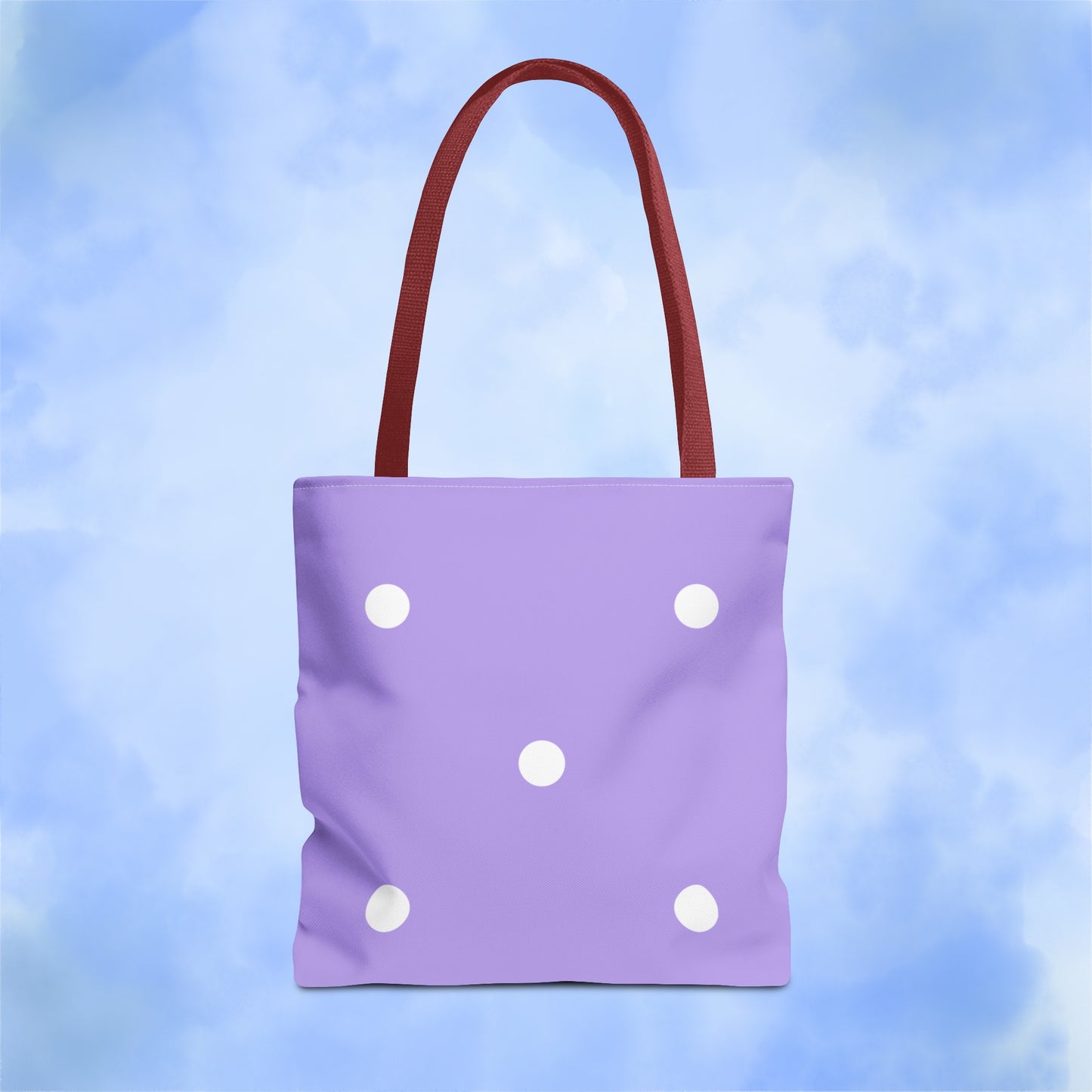 Pastel Purple Polka Dot Tote Bag