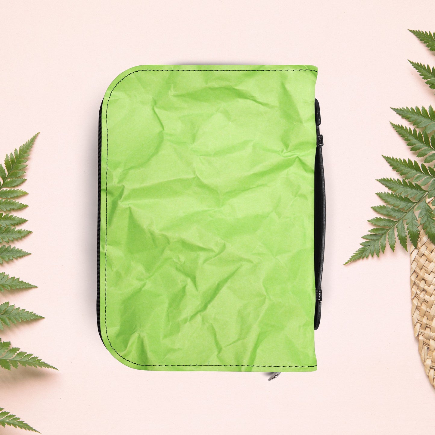 Wrinkled Apple Green Paper Book Cover