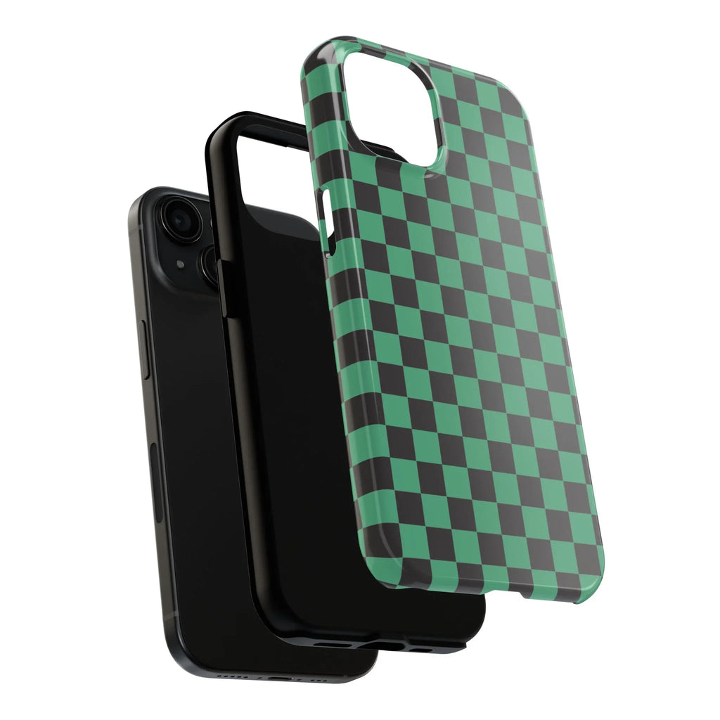 Checkered Kimono Tough Phone Case (Apple & Android) - Pink Sweetheart