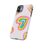 Rainbow Hearts Phone Case (Apple & Android) - Pink Sweetheart