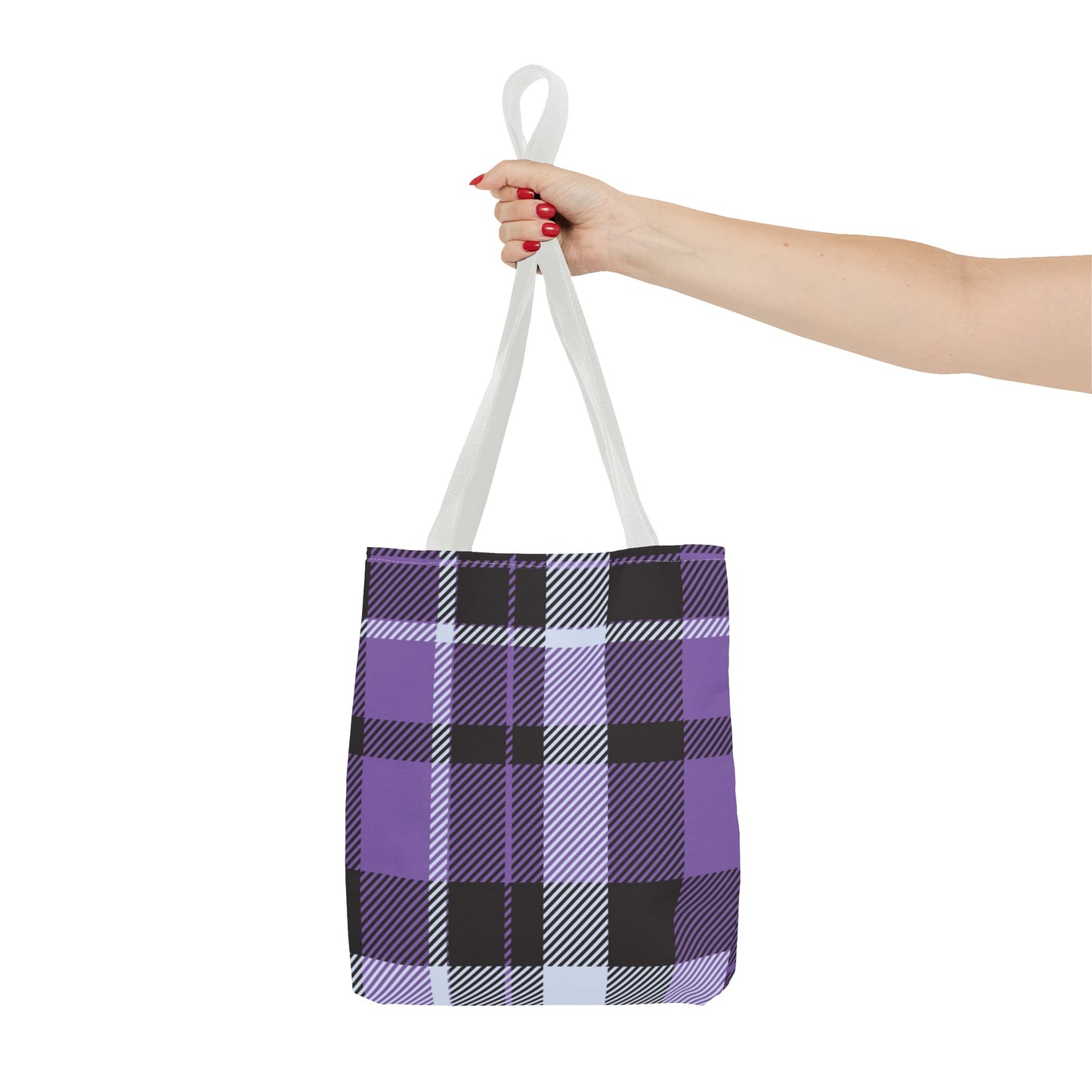 Purple Tartan Plaid Tote Bag