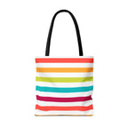 Colorful Candy Lines Tote Bag