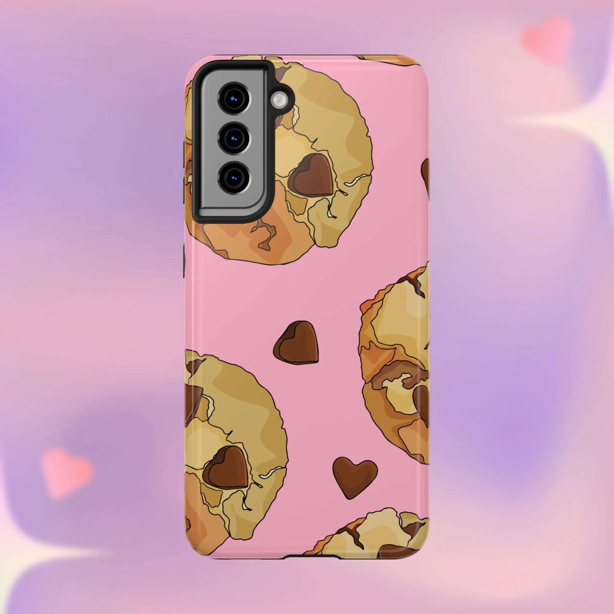 Chocolate Chip Cookies Phone Case (Apple & Android) - Pink Sweetheart