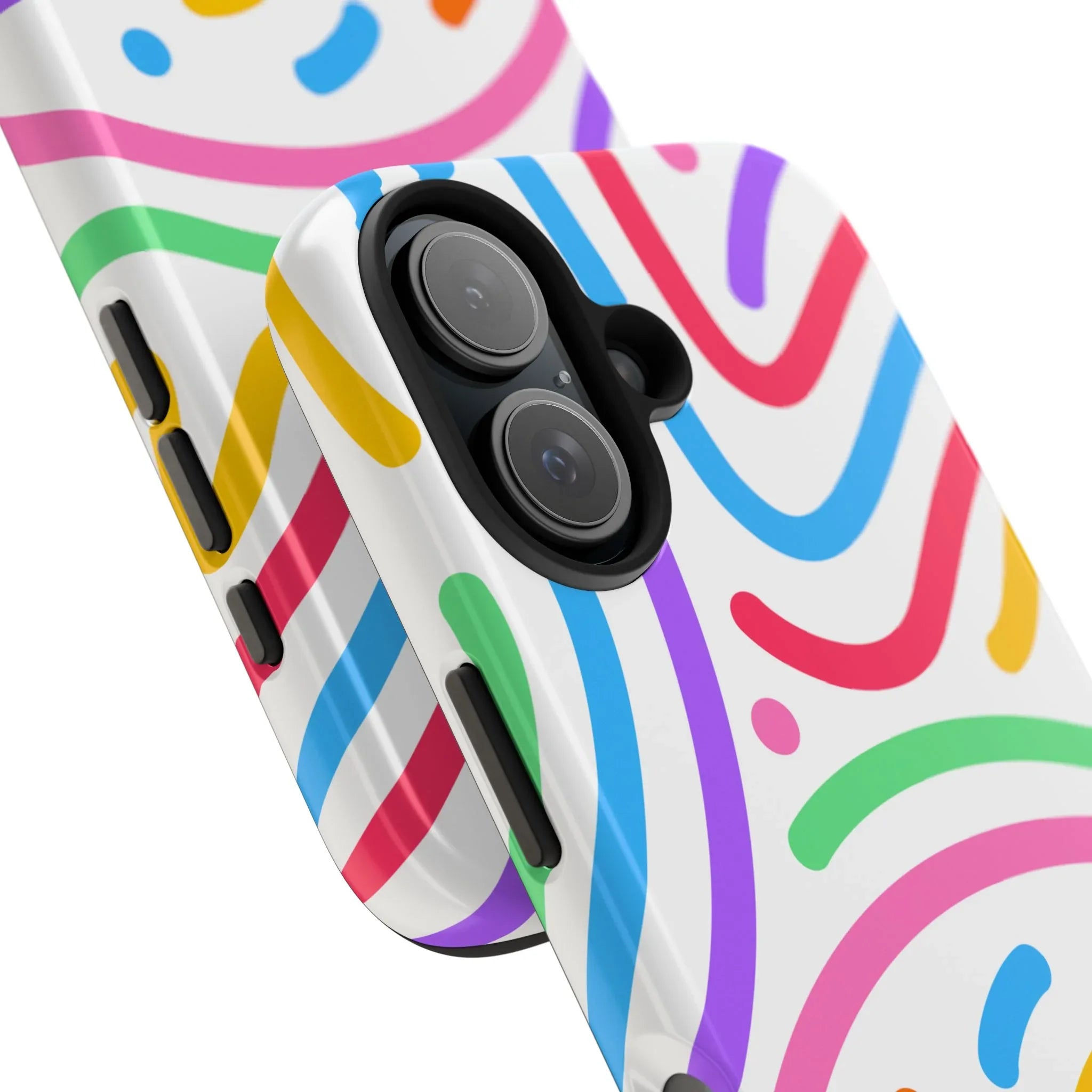 Rainbow Swirls Phone Case (Apple & Android) - Pink Sweetheart