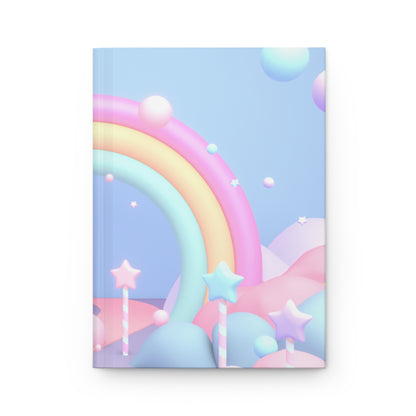 Kawaii Rainbow Galaxy Hardcover Matte Journal