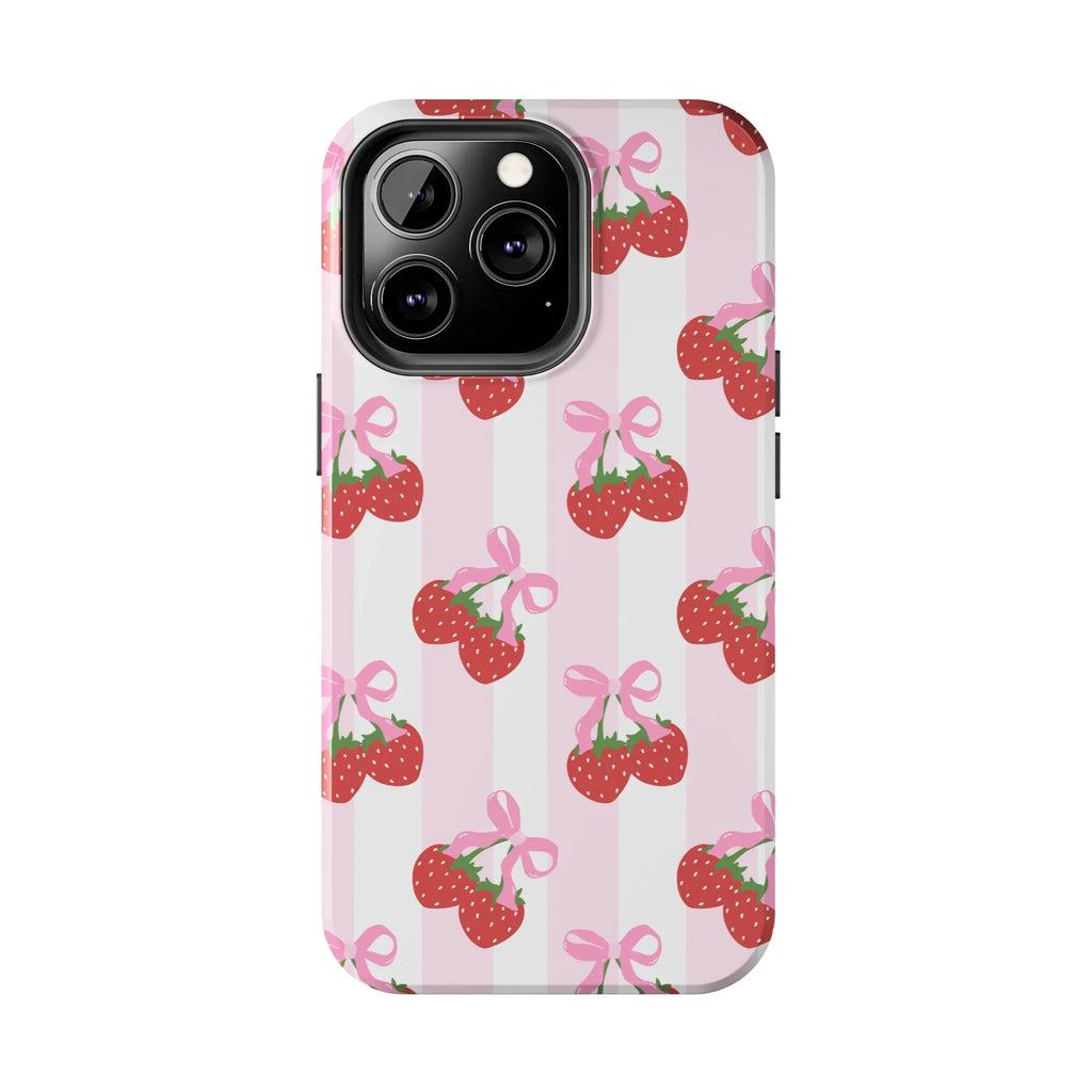 Strawberry Cherries Phone Case (Apple & Android) - Pink Sweetheart