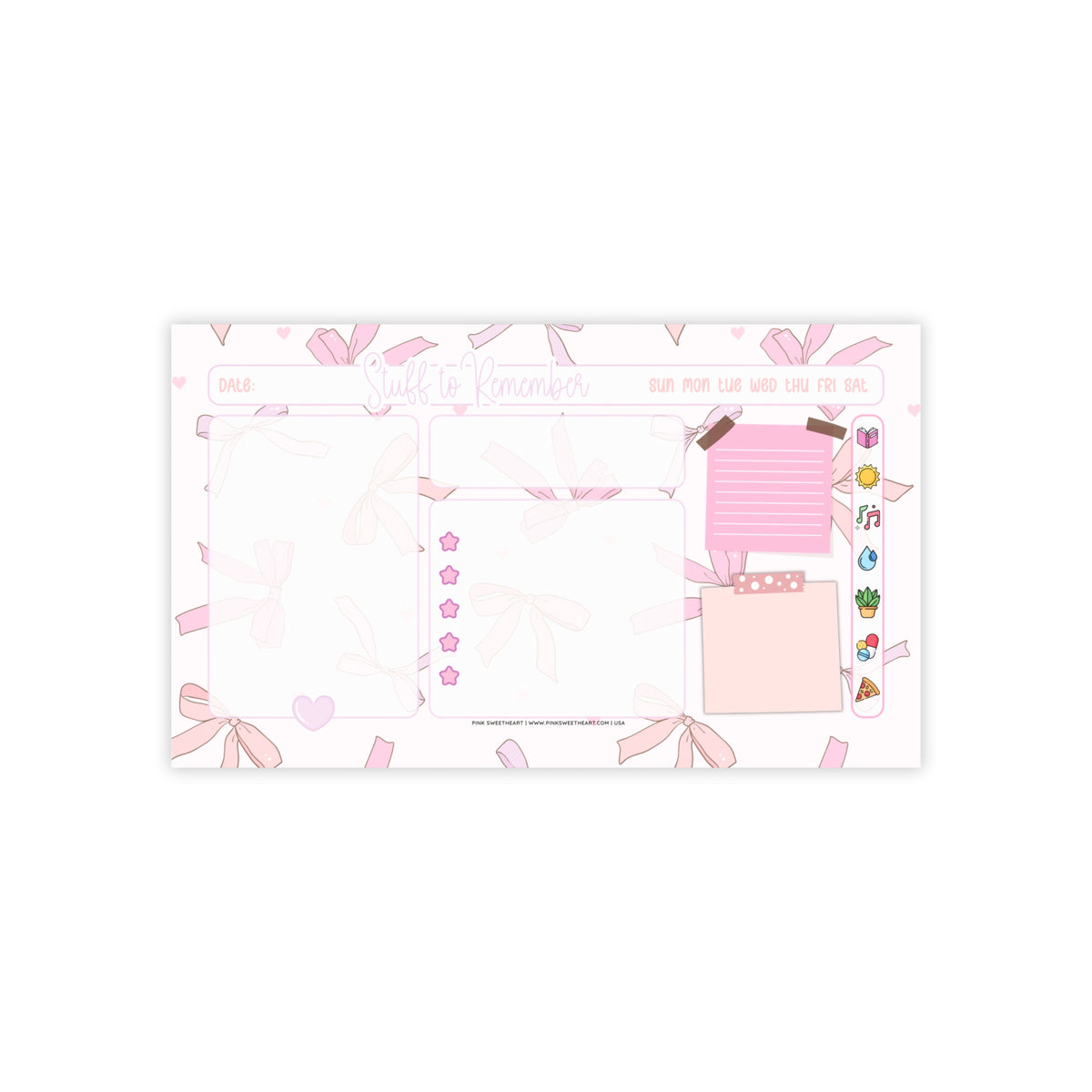 Lovely Bows Sticky Note Pad