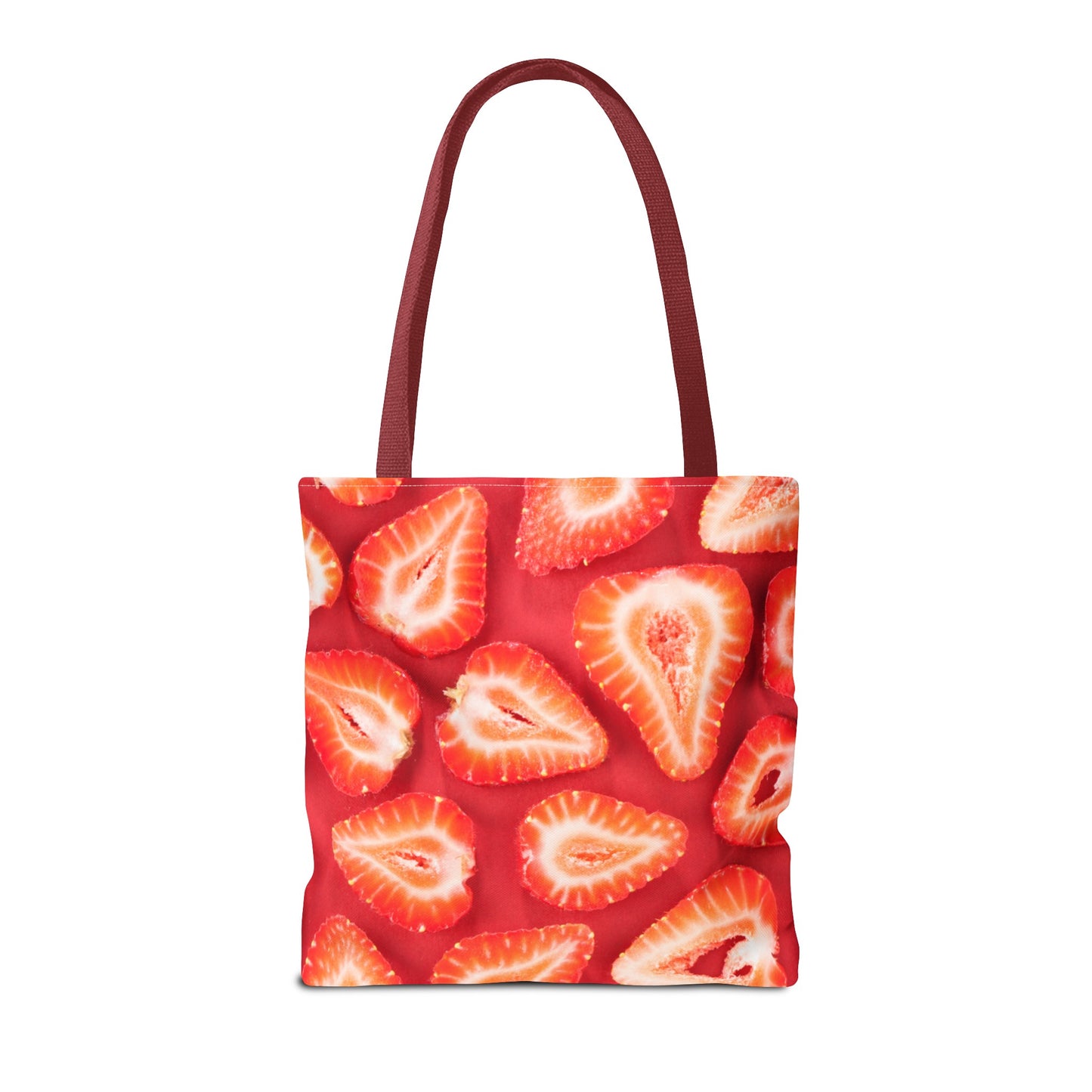 Sweet Sliced Strawberries Tote Bag