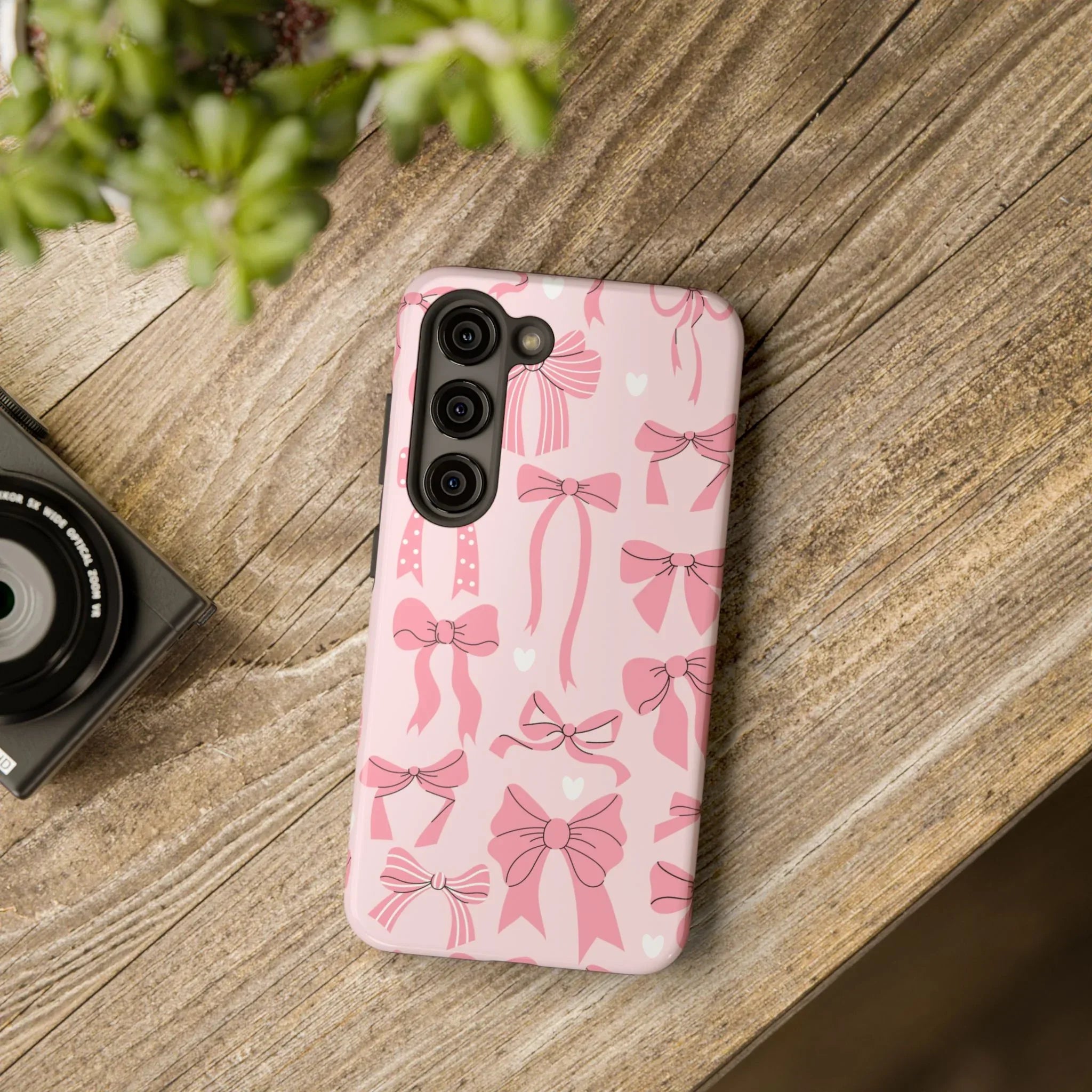 Pink Bow Ribbons Phone Case (Apple & Android) - Pink Sweetheart