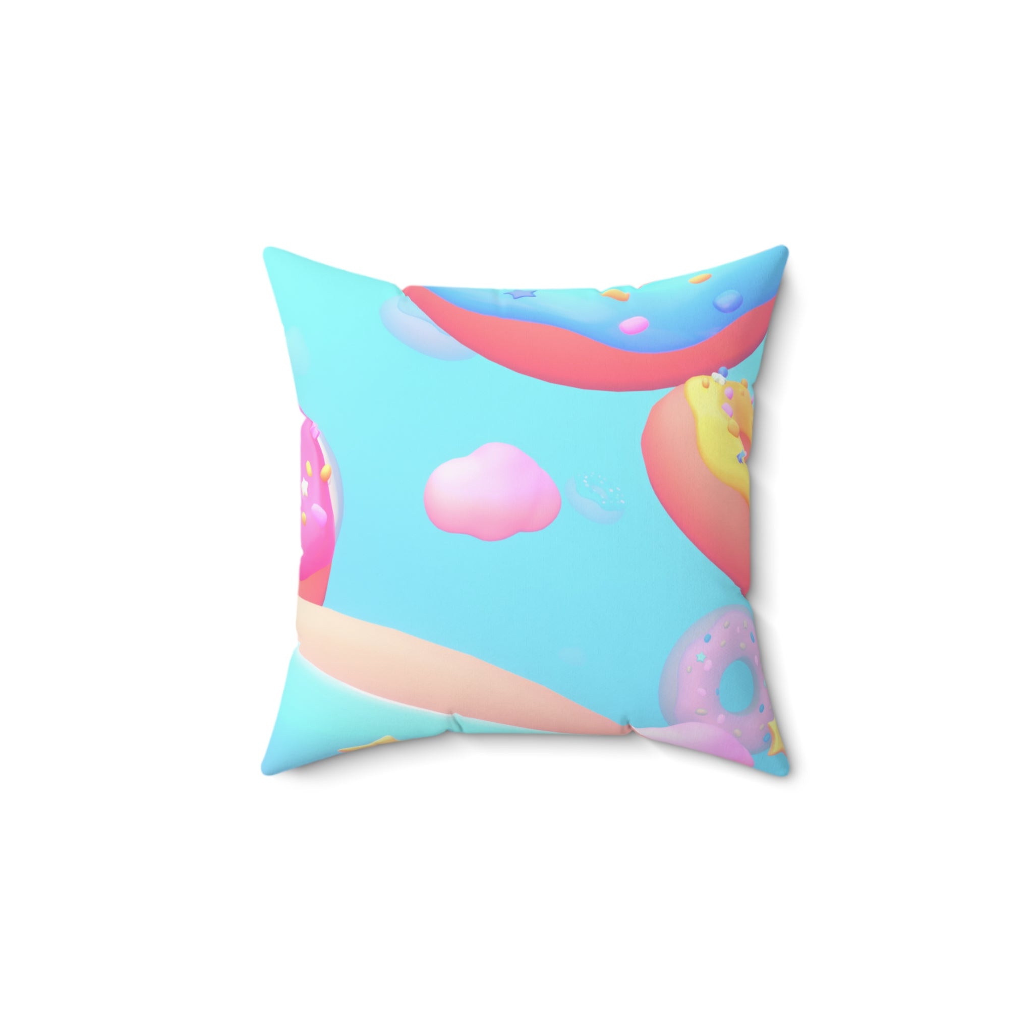 Kawaii Donut Extravaganza Square Pillow