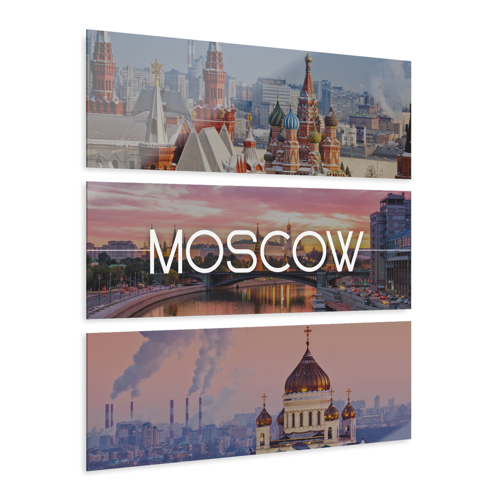 Moscow Skyline Acrylic Prints (Triptych)