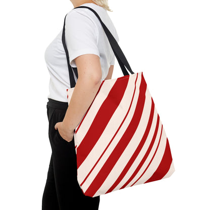 Peppermint Candy Cane Tote Bag