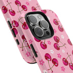 Pink Cherry Sparkle Pattern Tough Phone Case (Apple & Android) - Pink Sweetheart