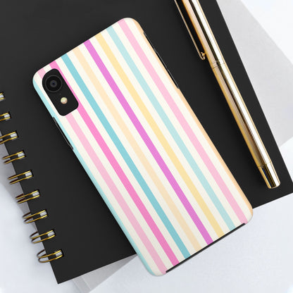 Pastel Candy Stripes Phone Cases