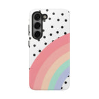 Polka Dot Rainbow Phone Case (Apple & Android) - Pink Sweetheart