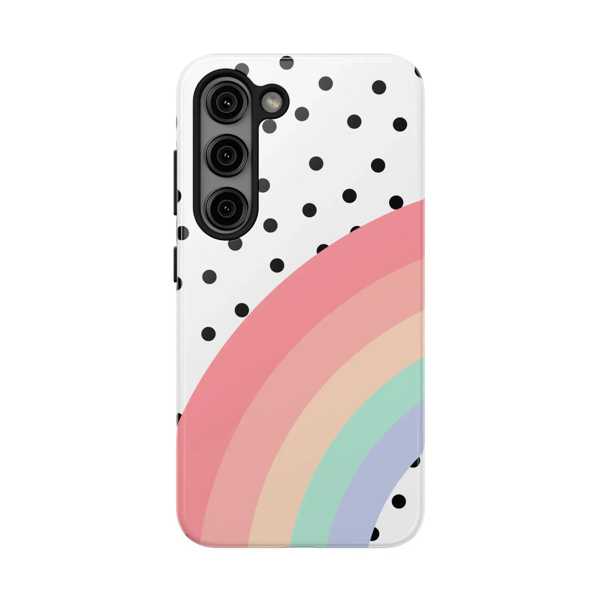 Polka Dot Rainbow Phone Case (Apple & Android) - Pink Sweetheart