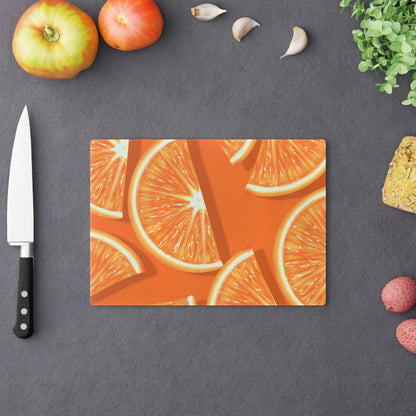 Orange Slices Glass Cutting Board