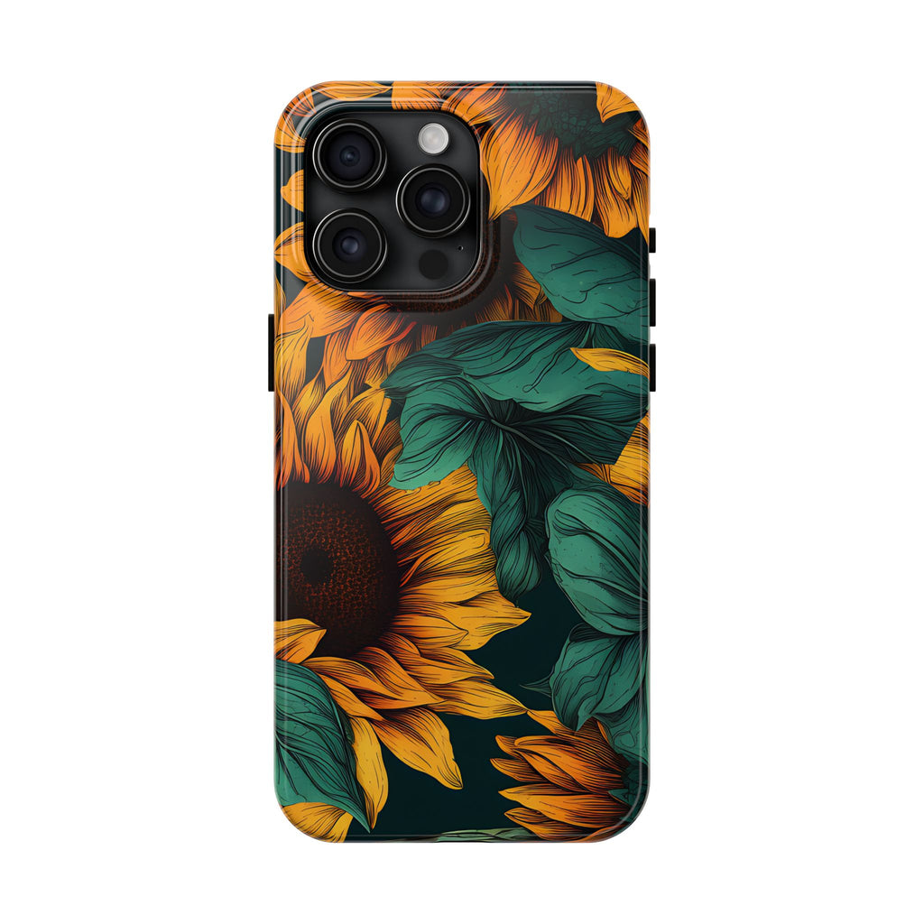 Dark Sunflower Phone Case (Apple & Android)