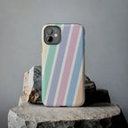 Pretty Pastel Lines Phone Case (Apple & Android) - Pink Sweetheart