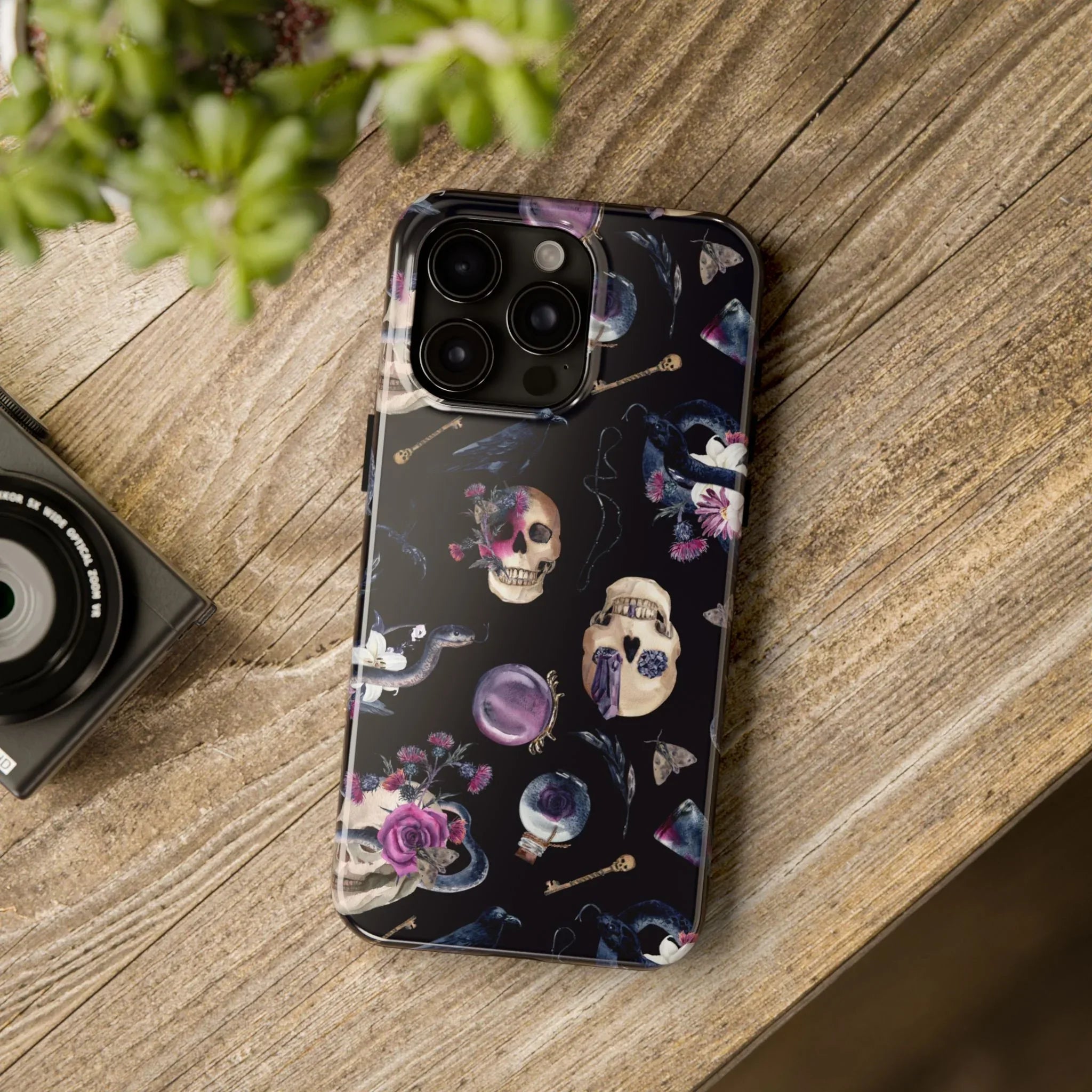 Gothic Witch Spells Phone Case (Apple & Android) - Pink Sweetheart