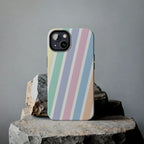 Pretty Pastel Lines Phone Case (Apple & Android) - Pink Sweetheart