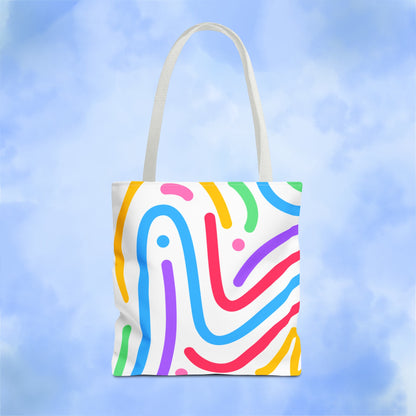 Colorful Doodle Swirl Tote Bag