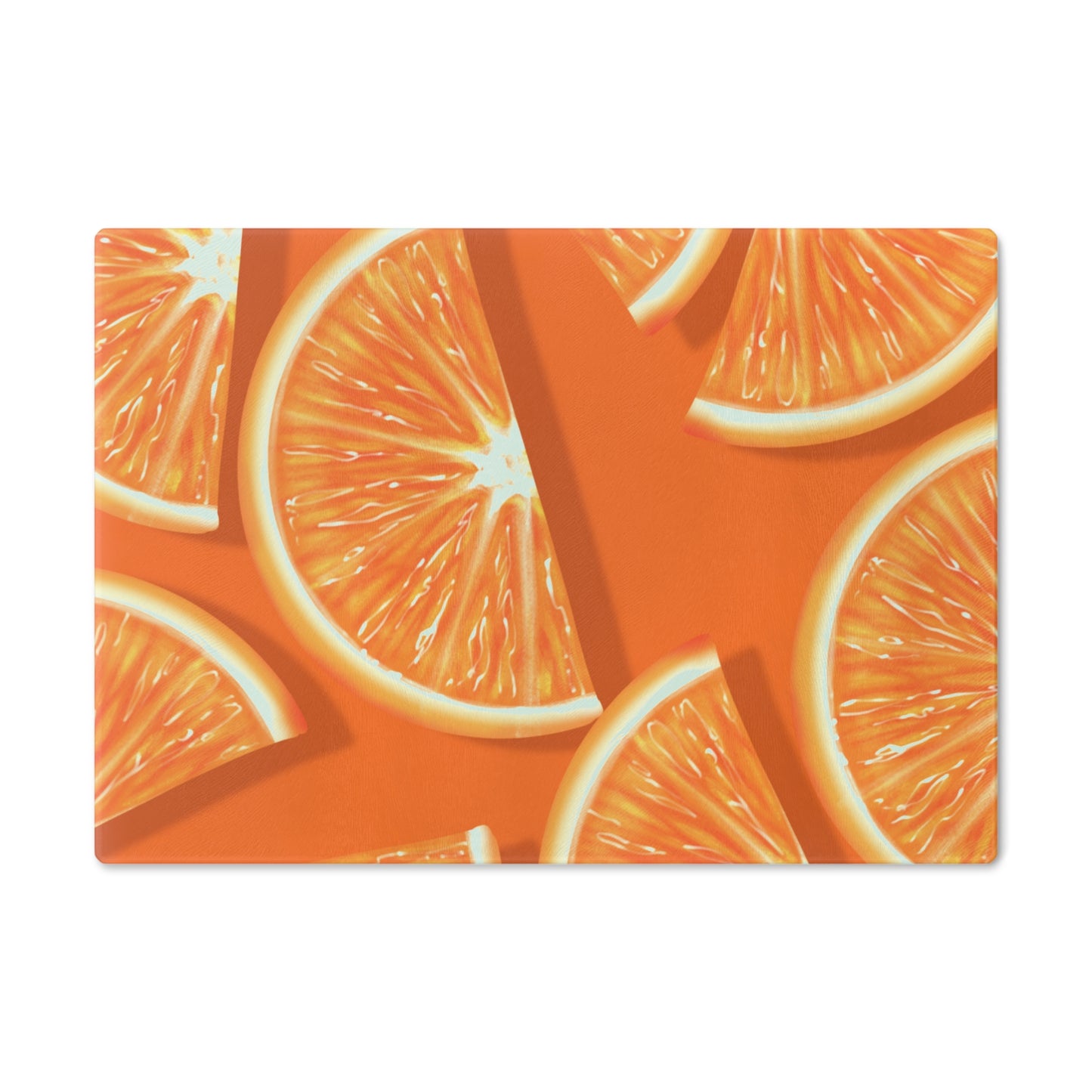 Orange Slices Glass Cutting Board