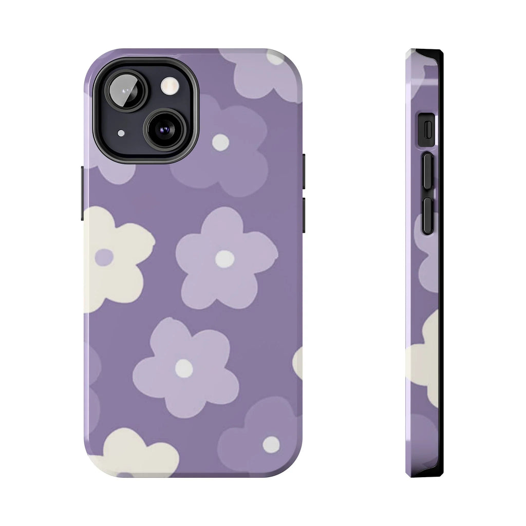 Pastel Purple Flowers Phone Case (Apple & Android) - Pink Sweetheart