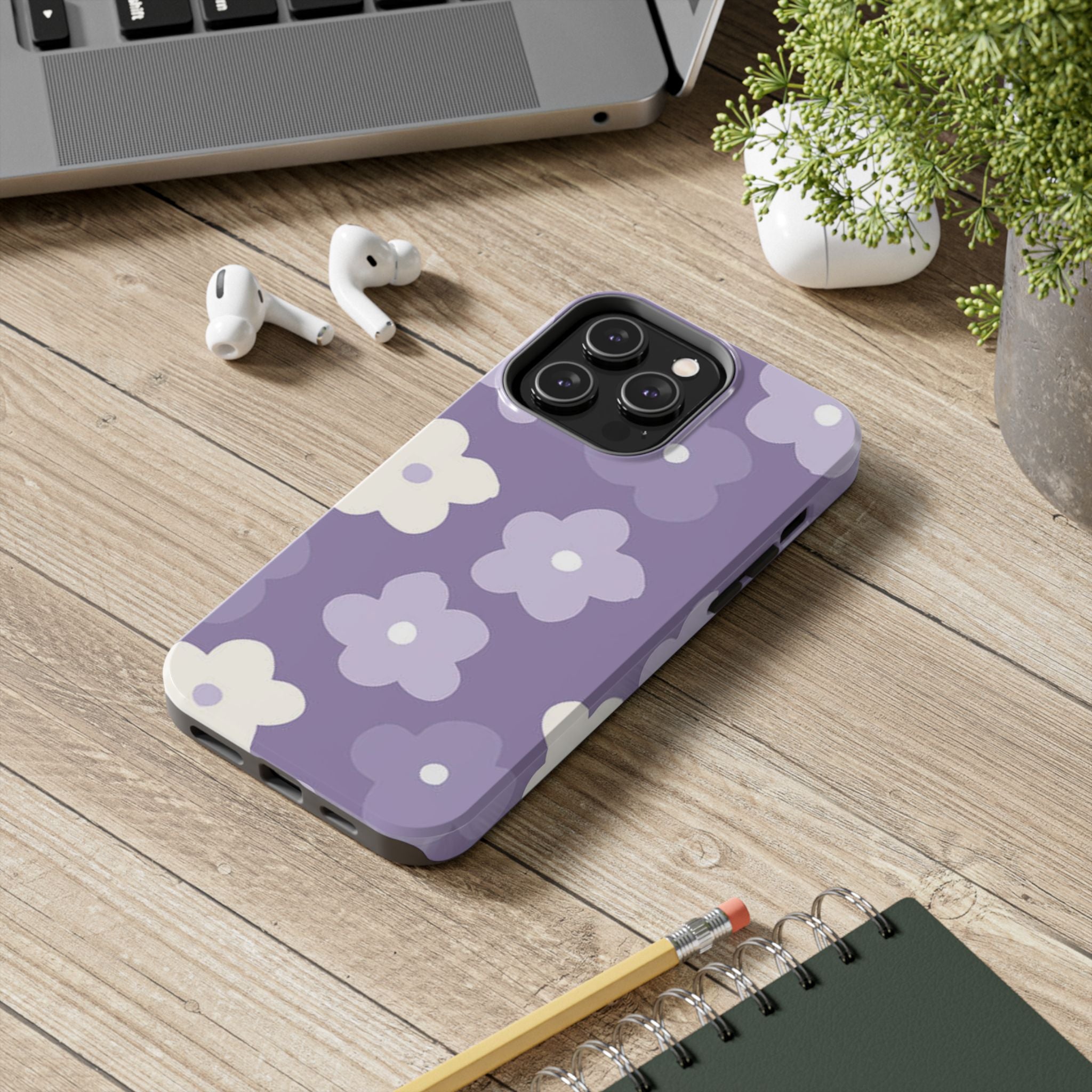 Pastel Purple Flowers Phone Case (Apple & Android)
