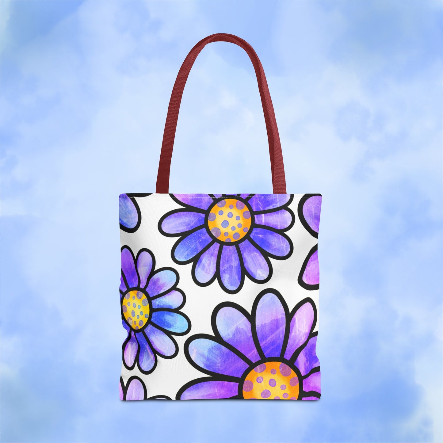 Purple Florals Tote Bag