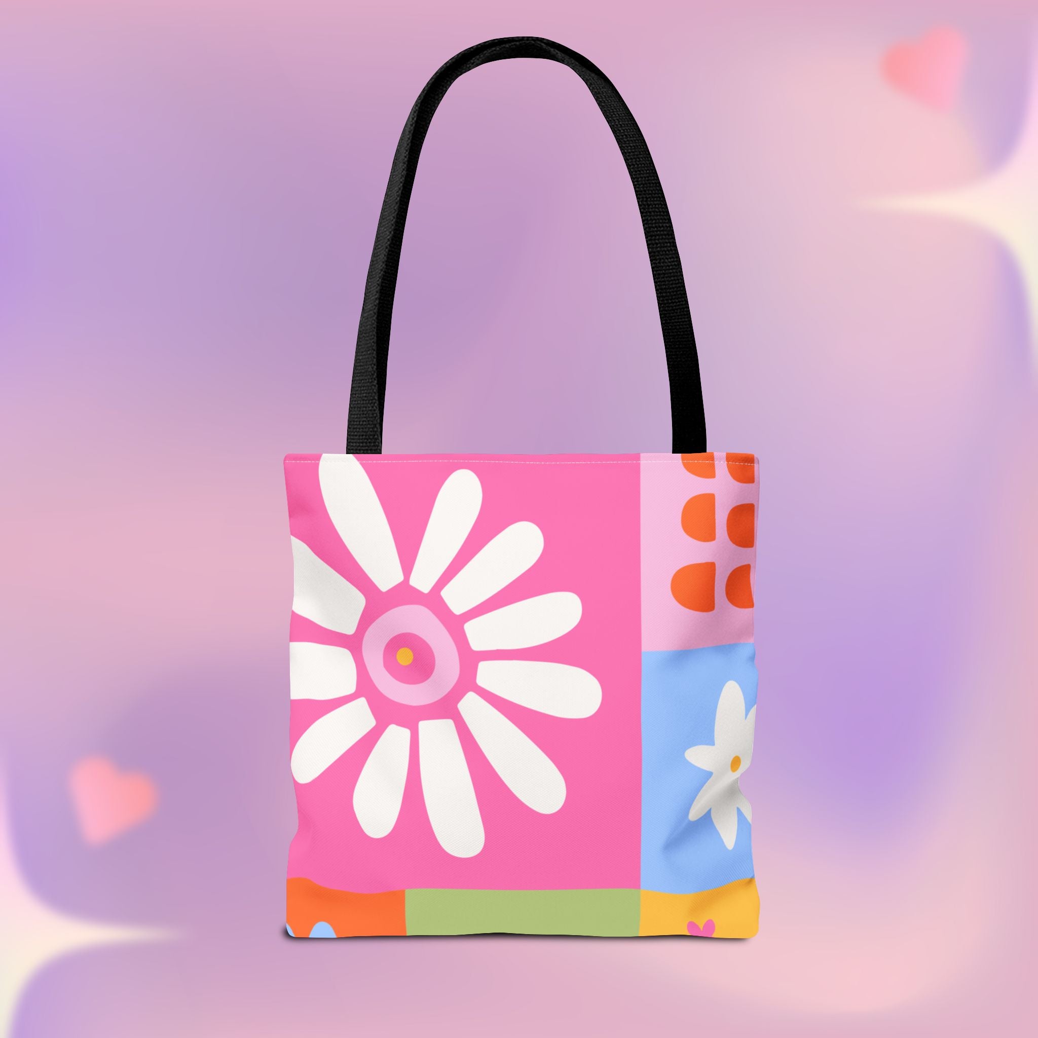 Vibrant Kawaii Floral Tote Bag
